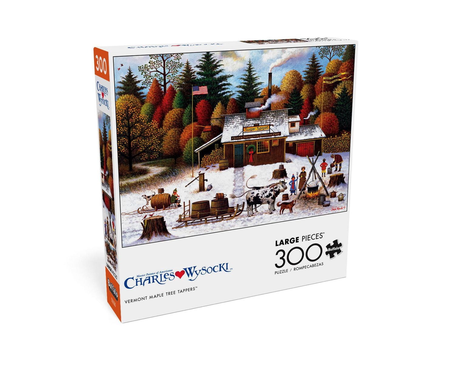 Buffalo Games - Charles Wysocki - Vermont Maple Tree Tappers - 300 Piece Jigsaw Puzzle