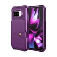 thumbnail image 3 of for Google Pixel 9A Case with Credit Card Holder, Magnetic Back Flip Case PU Leather Wallet Cover for Women Men, All-Round Shockproof Rugged Protective Phone Case for Google Pixel 9A, Purple, 3 of 6