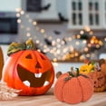 thumbnail image 5 of Knitted Pumpkin Decor,Fall Mini Crochet Pumpkins,Artificial Polyester Fall Thanksgiving Decoration for Crafts Rustic,Farmhouse Fall Thanksgiving Centerpiece for Table Mantel Indoor(Orange), 5 of 6