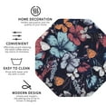 thumbnail image 4 of Balery 4 Pcs Flowers Ad Butterfliesleather Coasters Set, Drink Table Cup Coasters For Living Room Kitchen Coffee Decor, 4 of 9