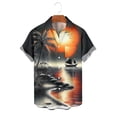 thumbnail image 6 of Jinhomg Men's Hawaiian Shirt Short Sleeve Button Down Shirts with Pocket Big and Tall Tropical Holiday Beach Shirts for Men Orange,XXL, 6 of 6