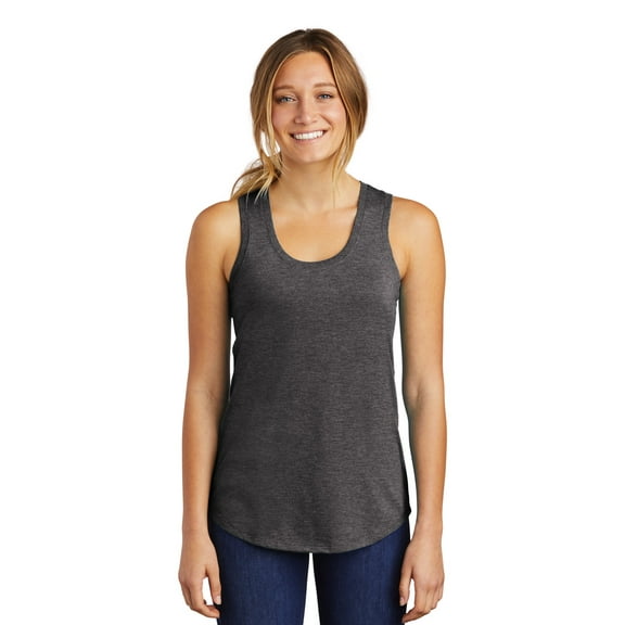 District Adult Female Women Electric Heather Tank Hthrd Charcoal 4X-Large