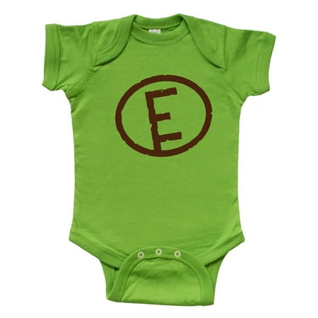 

Inktastic Branding Iron Letter E Monogram Gift Baby Boy or Baby Girl Bodysuit