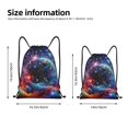 thumbnail image 7 of Ratiio Outer Space Floating Numbers And Letters Print Drawstring Backpack Bag Sport Gym Sackpack Heavy Duty String Backpack for Men Women, 7 of 7