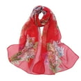 thumbnail image 2 of Pxiakgy Scarfs For Women Lightweight Print Floral Pattern Scarf Shawl Fashion Scarves Shawls And Wraps For Spring Red + One size, 2 of 3