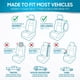 thumbnail image 2 of Juego Completo de Fundas para Asiento de Auto en Color Rojo sobre Negro, Funda de Asiento para Banco Dividido Delantero y Trasero, fácil de Instalar, Accesorios para Auto, camión,, 2 of 12