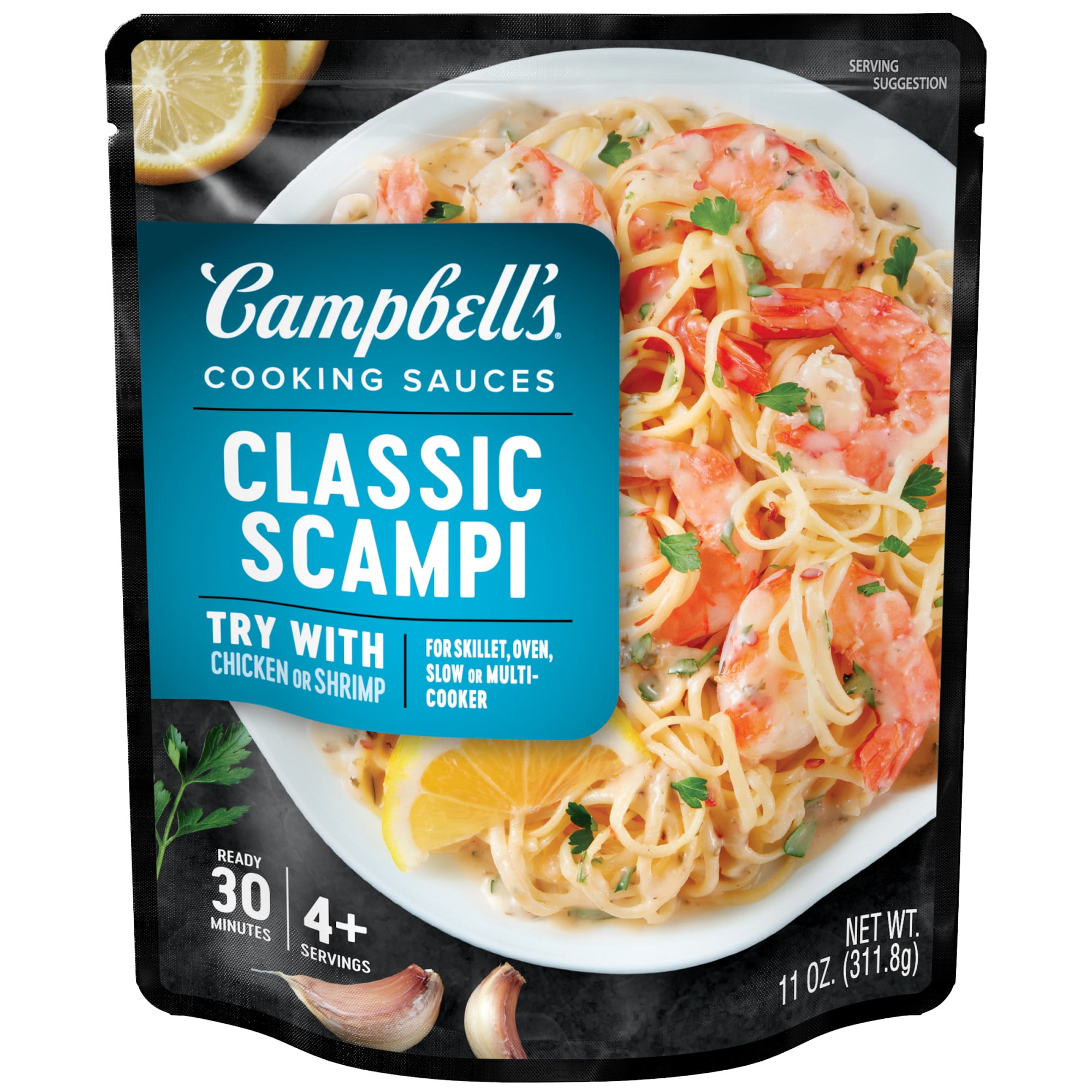Campbell's Cooking Sauces, Classic Scampi Sauce, 11 Oz Pouch