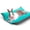 Gray/Green, variant on Paw Inspired 17x17" Snuggle Bunny Bed for Rabbits, Cat and Other Small Pets and Animals | Reversible Fleece Bedding with Padded Sides (Gray/Green)
