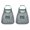 Gray, variant on Penkiiy 2PC Reusable Hanging Storage Mesh Bags Durable & Strong Fruit and Vegetable Mesh Bags/Pulling resistance Storage Tote Bags for Garlics, Potatoes, Onions or Garbage Bag-Clear