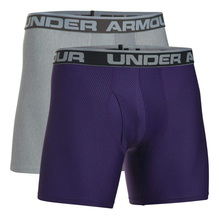 Under Armour Men's Original Boxerjock 6 2-Pack Underwear 3XL XXX-Large  Purple Heather Gray 