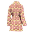 thumbnail image 2 of Pink Glazed Donut Pattern Women Bathrobe One Size Univeral Fits, Food Lover Fashion Lightweight Plush Fleece Long Robe For Women, 2 of 3