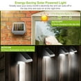 thumbnail image 6 of TeqHome LED Solar Powered Stair Lights Dusk-To-Dawn Waterproof Garden Pathway Patio Fence Lamp, 6 of 8