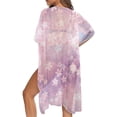 thumbnail image 5 of HELLHERO Ombre Cherry Blossom Kimono Swimsuit Cover Up - Lightweight Breathable Beachwear for Summer Vacation, Pool & Resort - Elegant Flowy Women's Coverup, 5 of 6