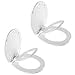 Mayfair NextStep2 Toilet Seat with Built-In Potty Training Seat, Slow-Close, Removable that will Never Loosen, Round, White, 2-Pack