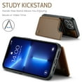 thumbnail image 3 of Allytech Business Wallet Case for iPhone 13 Pro with Credit Card Holder, [RFID Blocking] [Camera Screen Protection] PU Leather Magnetic Clasp Kickstand Shockproof Protective Case - Brown, 3 of 9