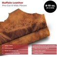 thumbnail image 2 of European Leather Work Buffalo Hide 8-10 oz. 3-4mm  Pre-Cut Size: 2 PCS 10"x10"  Vintage Tan Color - Full Grain Leather for Tooling, Stamping, Molding, Engraving, 2 of 9