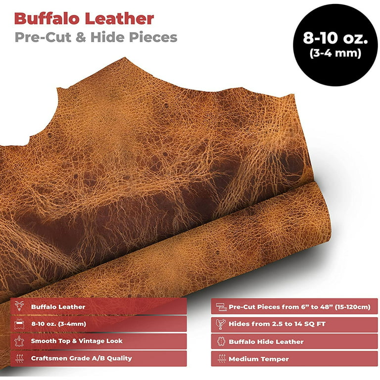 Genuine Finished Leather Sheets for Crafts Full Grain Buffalo Leather  Tooling Leather Crafts Tooling Sewing Hobby Workshop Crafting Leather Hides