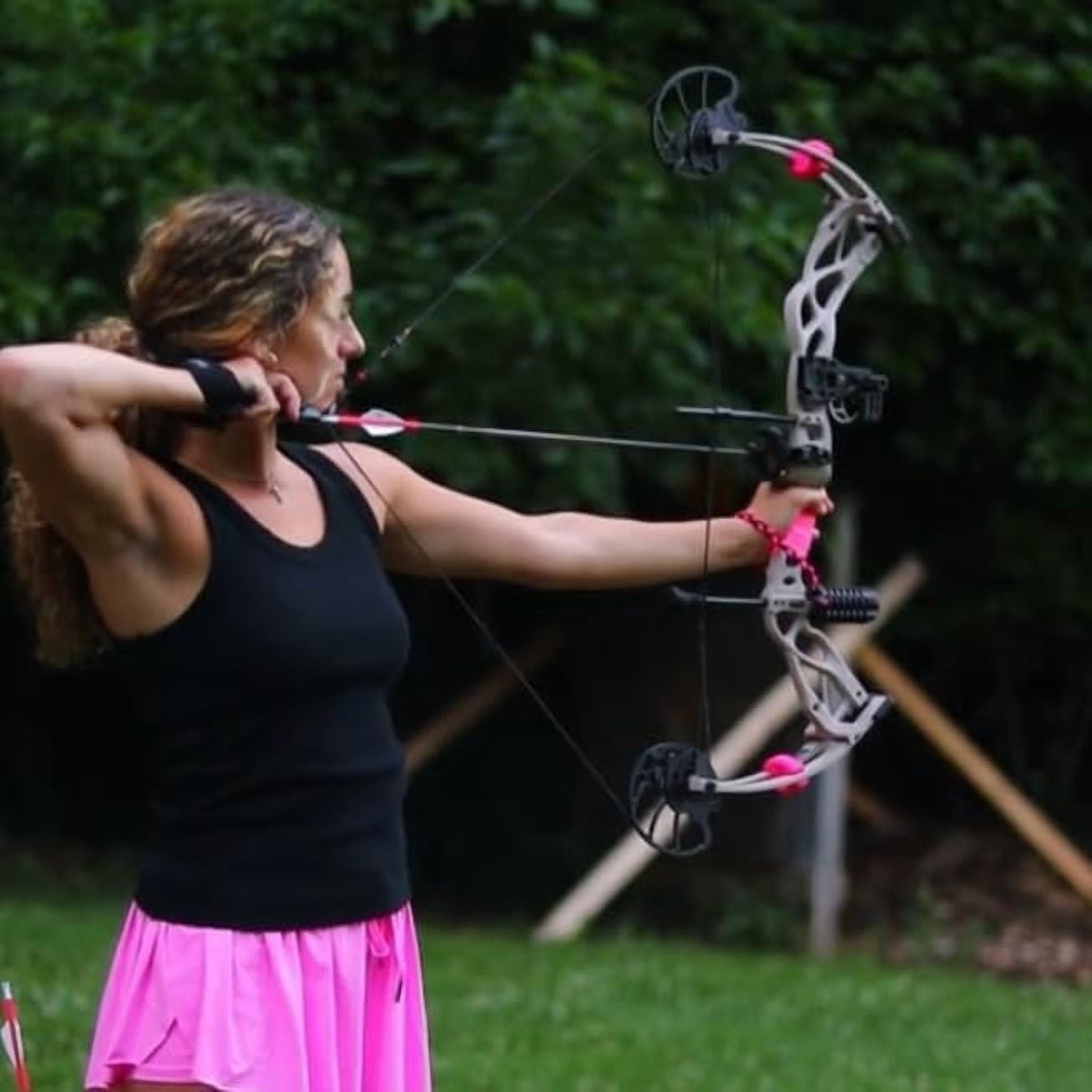 Sanlida Dragon X9 Ready to Hunt Compound Bow Package for Adults, Archery Compound Bow and Arrow Set, 0-70 Lbs Draw Weight, No Bow Press Needed, Limited Life-time Warranty (Desert)