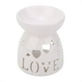 thumbnail image 2 of Wobythan Ceramic Oil Burner and Candle Holder, Aromatic Incense Diffuser with Love Pattern Design, 2 of 9