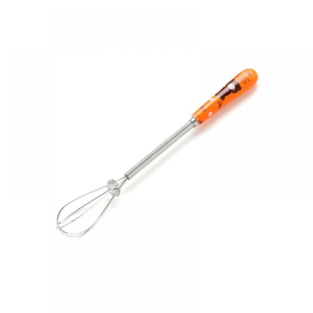 Stainless Steel Semi-Automatic Egg Whisk, Hand Wisk Beater Small Silicone  Wire Mixer Kitchen Set, Cooking Whisks Spring Baking Mini Masher, Cream