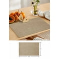 thumbnail image 4 of Placemats Set of 4, Brown Farmhouse Woven Placemat, Linen Place Mats for Kitchen/Dining Tables, Vintage Country Monochrome Textured Washable Table Mats for Party, 4 of 8