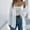 White, variant on Ofreoo Women's Casual Solid Color Engraved Long Sleeved Sweater Cardigan Jacket Top Women's Quilted Lightweight Jackets Deal for Days Holiday Decor