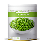 Nutristore Freeze Dried Green Peas | 40 Servings | 18 OZ | 25 Year Shelf Life | Amazing Taste | Healthy Snack | Emergency and Survival Food