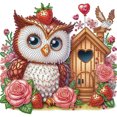 thumbnail image 1 of Kit Con Forma Especial Parcial 5D DIY Casa Búho Rosa 30x30cm, 1 of 9