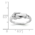 thumbnail image 2 of White Sterling Silver Ring Band Themed Diamond Round, 2 of 2