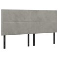 thumbnail image 3 of vidaXL Headboards 4 pcs Light Gray 31.5"x2"x30.7"/34.6" Velvet, 3 of 67