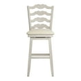 thumbnail image 2 of Weston Home Sheena French Ladder Back Bar Height Swivel Stool, Antique White, 2 of 5