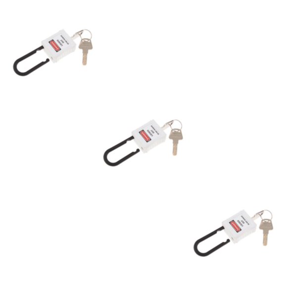 Thinsony Cadenas de Sécurité Incurvé en PVC 38 mm Solide et Résilient Blanc 90x40x19 mm 3Ensemble
