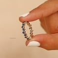 thumbnail image 2 of Blue Sapphire Zig Zag Ring, 925 Sterling Silver Eternity Band Ring, Wave Ring, Delicate Ring, Stacking Band, Gift For Women, 2 of 5