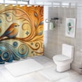 thumbnail image 6 of JEUXUS Durable and Washable Shower Curtain with Very Good Bird And Flower Pattern - Multiple Sizes White, 6 of 6