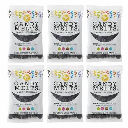 (6 Pack) Wilton Black Candy Melts Candy, 10 oz.