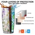 thumbnail image 7 of 20 Oz Pioneer Flower and Butterfly Coffee Tumbler Double Wall Insulated Stainless Steel Water Bottle | Metal Reusable Thermoses Flask with Cup Cap | Leak & Sweat Proof with Anti-Dust Lid, 7 of 7