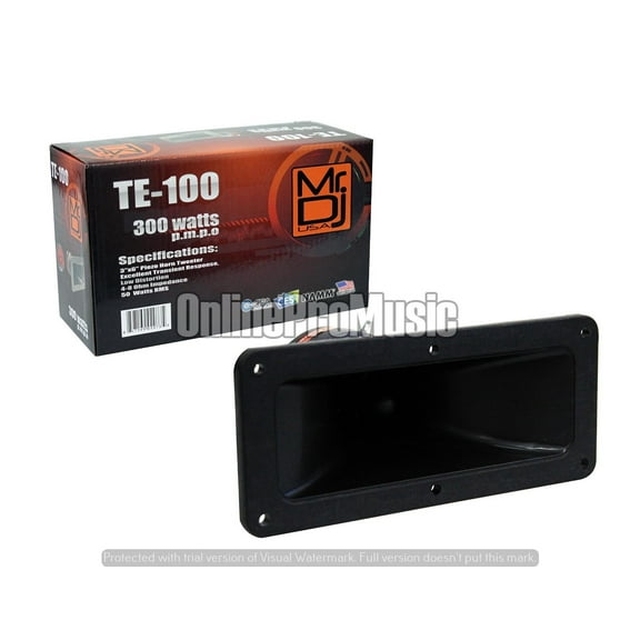 Mr. Dj USA TE-100 3"x6" 300 Watts P.M.P.O Piezo Horn Tweeter
