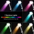 thumbnail image 2 of LED Shower Head, Illuminated Shower Head, LED Hand Shower with 7 Changing Colors, Shower Head, LED Shower Bathroom, 2 of 5