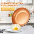 thumbnail image 2 of MICHELANGELO 12 Inch Frying Pan with Lid, Nonstick Copper Frying Pan with Titanium Ceramic Interior, Nonstick Frying Pans, Nonstick Skillet with Lid, Large Copper Pans Nonstick, Induction Compatible, 2 of 4