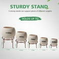 thumbnail image 2 of BiJun 5 Pack Metal Plant Stand for Outdoor Indoor Plants, Potted Plant Holder for Garden Home (Brown), 2 of 6