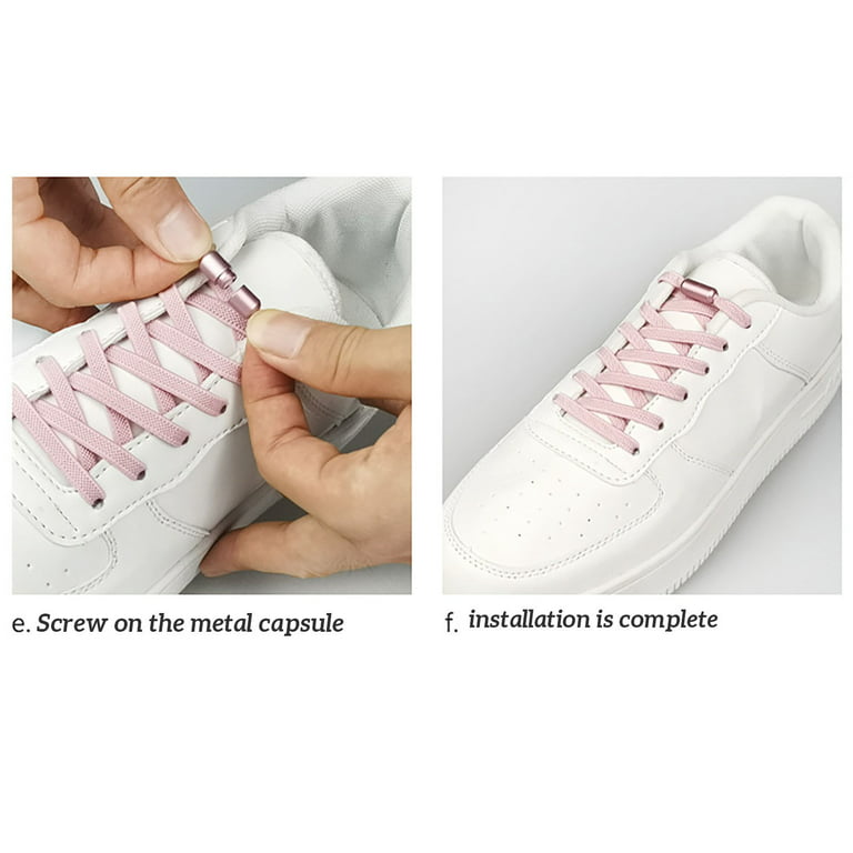 Lazy Shoelaces Half-round Shoelaces No-tie Shoelaces Metal Capsule Buckle  Elastic Stretch Shoe Laces For Sports Shoes