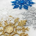 thumbnail image 5 of 12Pcs/Set White Snowflake Ornaments Plastic Glitter Snow Flakes Ornaments for Winter Christmas Tree Decorations Craft Snowflakes, 5 of 7