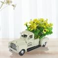 thumbnail image 2 of Vintage Truck Decor with Sunflowers Artificial Flowers Farmhouse Table Decor, LED String Lights Metal Truck Sunflower Decor for Home Rustic Farmhouse Tiered Tray Decor, Table Top Decor,White, 2 of 5