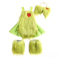 thumbnail image 1 of Nuevo disfraz de Navidad para niños, vestido de Navidad, disfraz de grinch peludo verde, Falda corta, 1 of 4