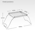 thumbnail image 3 of Folding Campfire Grill & Stove Stand, 1 Set, Portable, Silver, 9.84" L, 3 of 7