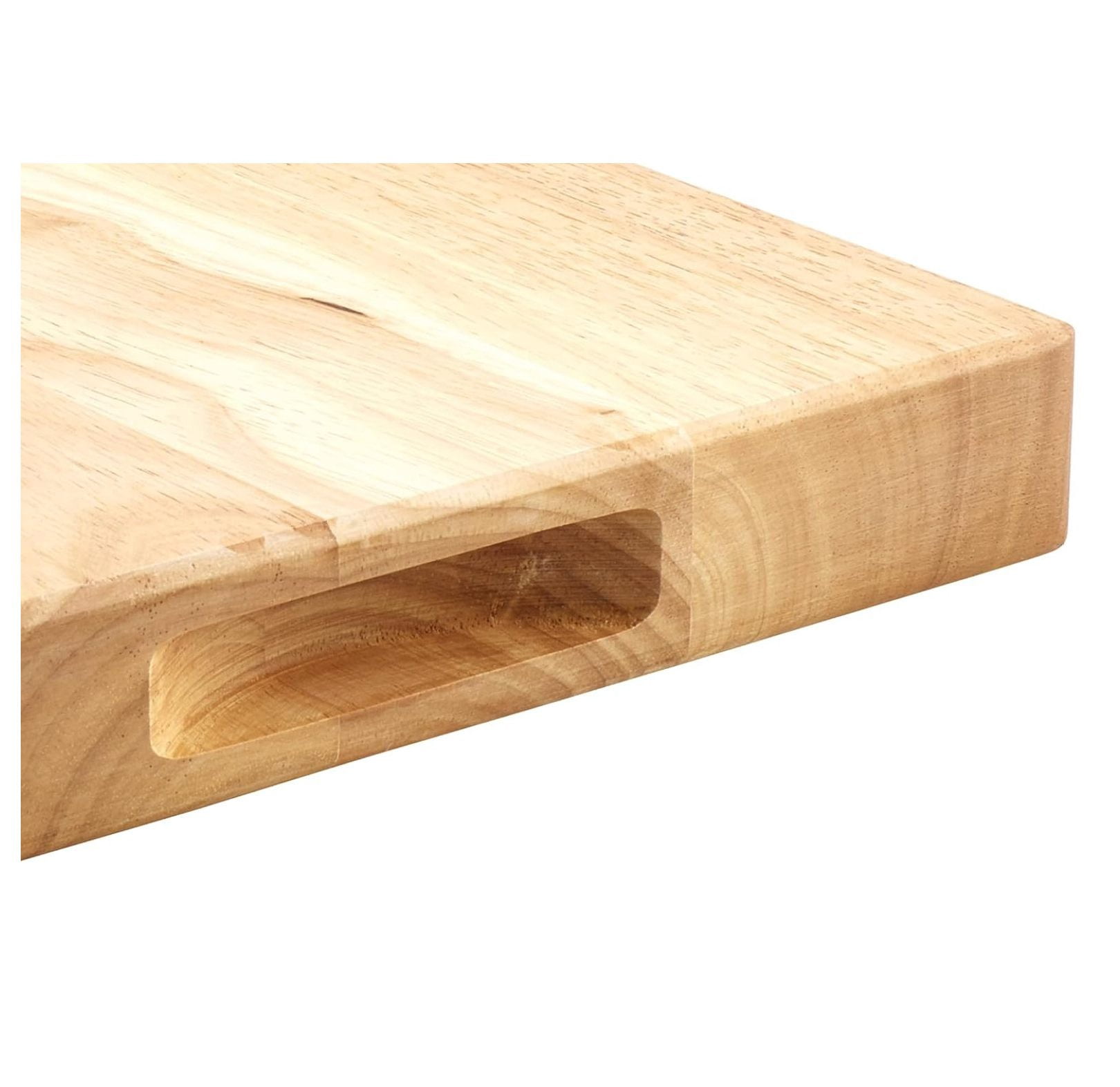 Heavy-Duty 1.75" Thick Wood Cutting Board, 18" x 30", Natural Wood