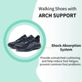thumbnail image 3 of AOV Women's Arch Support Walking Shoes - Breathable Orthotic Sneakers for Plantar Fasciitis Pain Relief BlackWhite US Size 9, 3 of 5