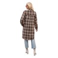 thumbnail image 6 of Womens Long Plaids Shacket Jacket Casual Fashion Lapel Button Down Long Sleeve Long Plaids Coat Jackets with Pockets, 6 of 9