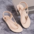 thumbnail image 2 of Xucatan Women's Heart Flip Flops, Metallic Embellished Thong Sandals with Ankle Buckle, Elastic Strap Flat Beach Slippers, Versatile Decorative Design for Summer Outdoor Gift, 2 of 6