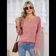 thumbnail image 5 of Sudadera para Mujer, Cuello Redondo, Plisada, Larga, Túnica, Ropa de Invierno 2025 Rosa L, 5 of 9